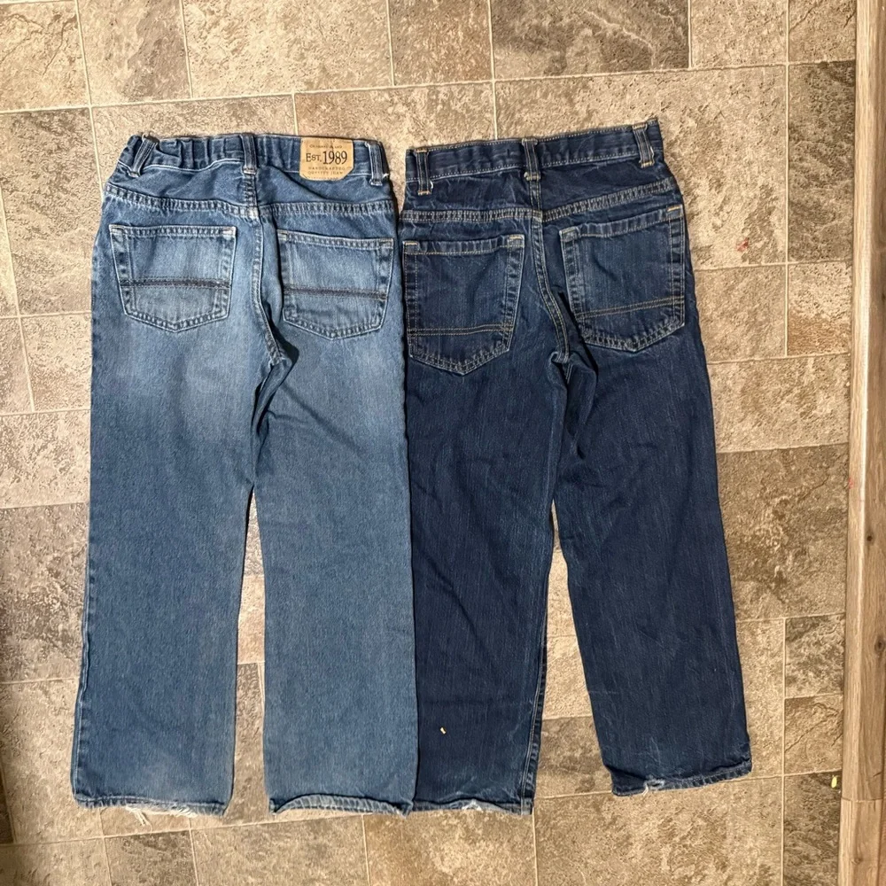 Old Navy and place girls Relaxed Fit Jeans - Light and Dark Blue both size 12